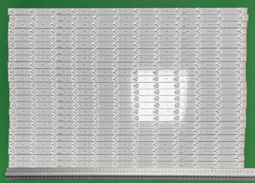 Zestaw listew LED do naprawy podświetlenia telewizora PHILIPS 65" zestaw 24szt X SVS650A02_REV9_12LED_131205 , LJ07-01190A , 12LED , 669MM , 3V ,