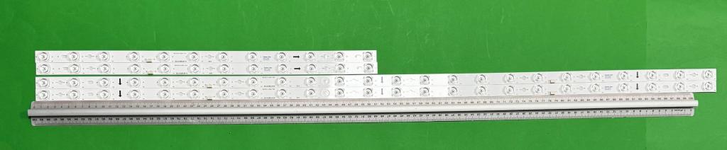 Zestaw listew LED do naprawy podświetlenia telewizora TCL 55" zestaw 4 sztuki , 2szt x 55C725 A 2X24 1026 , 24LED , 6V , 1040MM & 2szt x 55C725 B 2X12 1014 , 12LED , 6V , 510MM , niebieskie światło ,