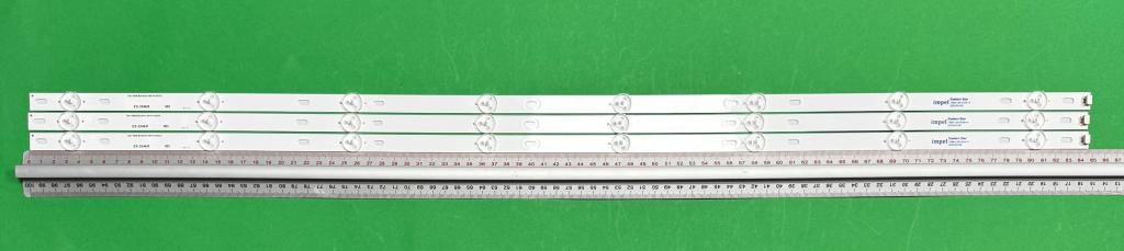 Zestaw listew LED do naprawy podświetlenia telewizora BEKO / GRUNDIG 43" zestaw 3szt x ShineOn M08-BD43030-0801N-4007A , 8LED , 846MM , 3V ,