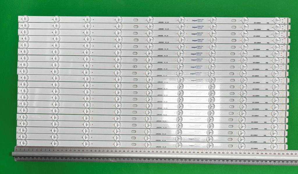 Zestaw listew LED do naprawy podświetlenia telewizora SONY 65" zestaw 20szt x LB65082 V0_05 P65F C52R5 6508200001 E469119 , 9LED , 648MM ,