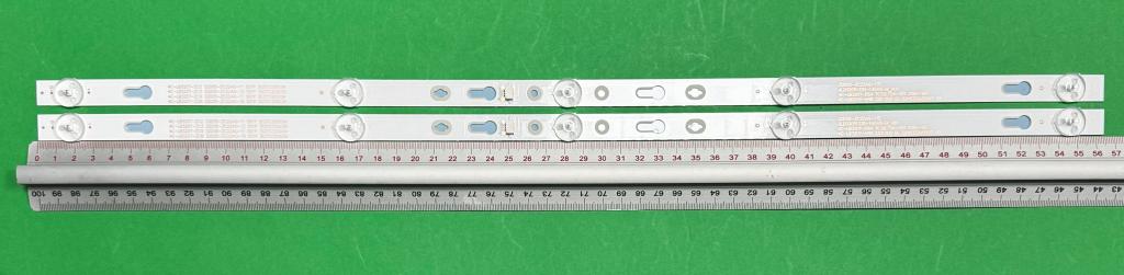 Zestaw listew LED do naprawy podświetlenia telewizora TCL 32" zestaw 2sztuki X 303TC320037 TCL32D05-ZC22AG-14 4C-LB320T-ZCC GIC32LB37_3030F2.1D_V0.5_20180517 32HR332M05A7 V0 32D1200 GL 4C-LB3205-ZM01J , 5LED , 564MM , 6V ,