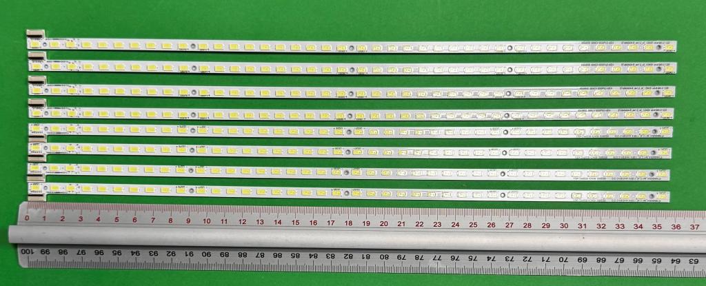 Zestaw listew LED do naprawy podświetlenia telewizora LG 65" zestaw 8szt , 4szt X LG Innotek 65INCH 6030PKG 40EA 12PIN B Type Rev0.0 110621 & 4szt X LG Innotek 65INCH 6030PKG 40EA 12PIN C Type Rev0.0 110621 , 40LED , 358MM , 6V ,