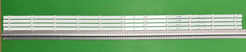Zestaw listew LED do naprawy podświetlenia telewizora PHILIPS 50" zestaw 4szt X LBM500M1101-ABK-3(HF)(O) , zamiennik : 210BZ11D0B33LBL05E 210BZ11D0B33LBL03E , 11LED , 970MM , 3V ,