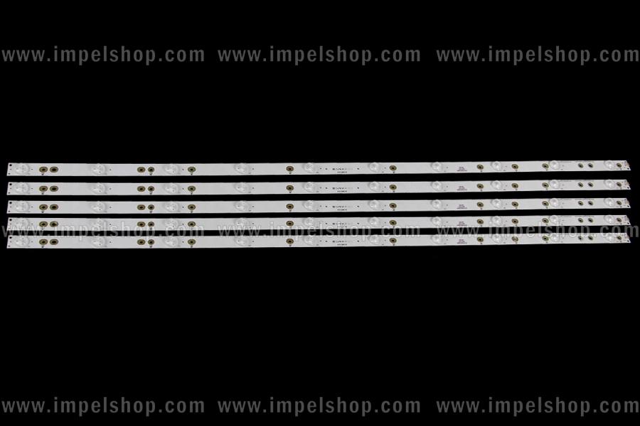 Zestaw listew LED do naprawy podświetlenia telewizora PHILIPS/AOC 43" zestaw 5szt X LB-PF3528-GJD2P5C435X10-B/GJ-2K16-430-D510-V4 94V-0 LBM430P1001-AJ-2S ,
