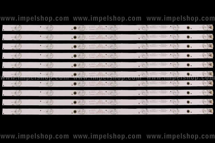 Zestaw listew LED do naprawy podświetlenia telewizora PHILIPS 49" zestaw 10szt X GC49D07-ZC21FG-01 2016-05-17 7S1P PN: 303GC490031