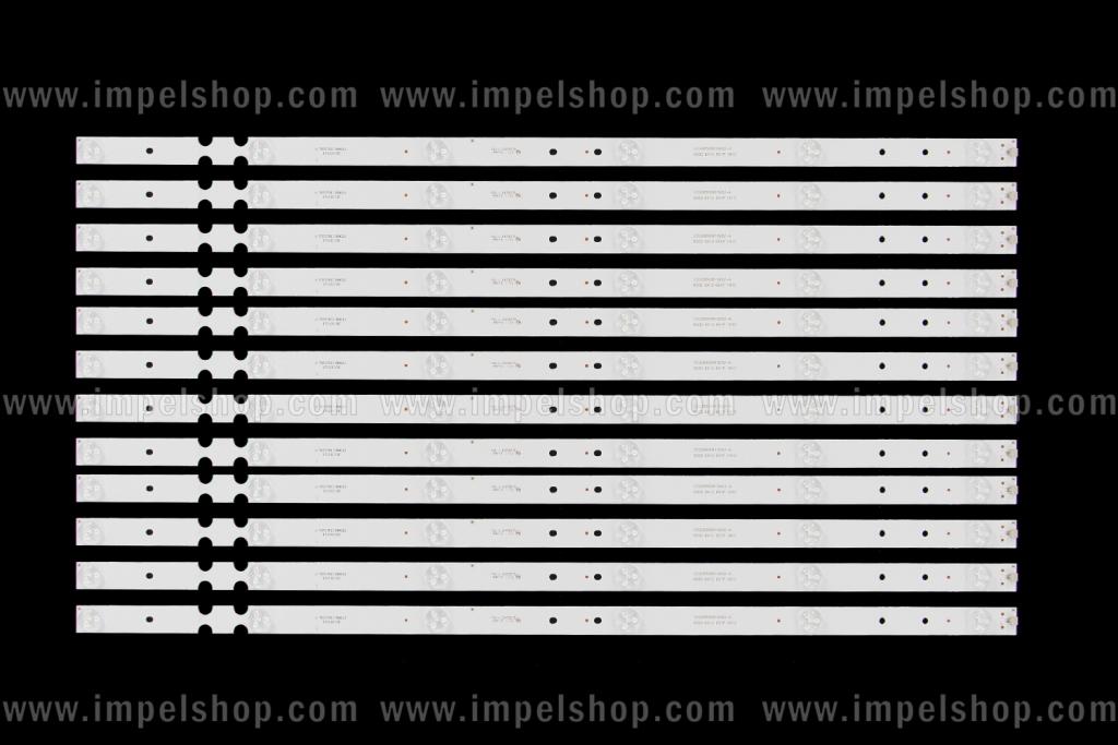 Zestaw listew LED do naprawy podświetlenia telewizora RCA 65" zestaw 12szt x CCO2650D610V02-A 650D 6X12 6S1P 1810 CCO2650D610V02-A 650D 6X12 6S1P 1810